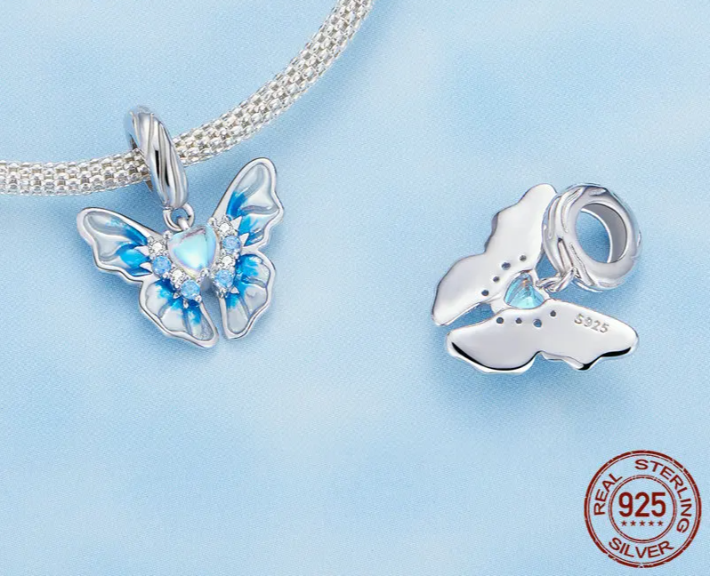 925 Sterling Silver Glacier Charm - Butterfly