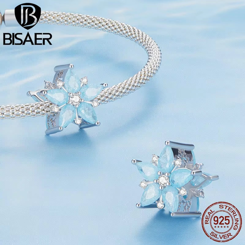 925 Sterling Silver Glacier Charm - Snowflake