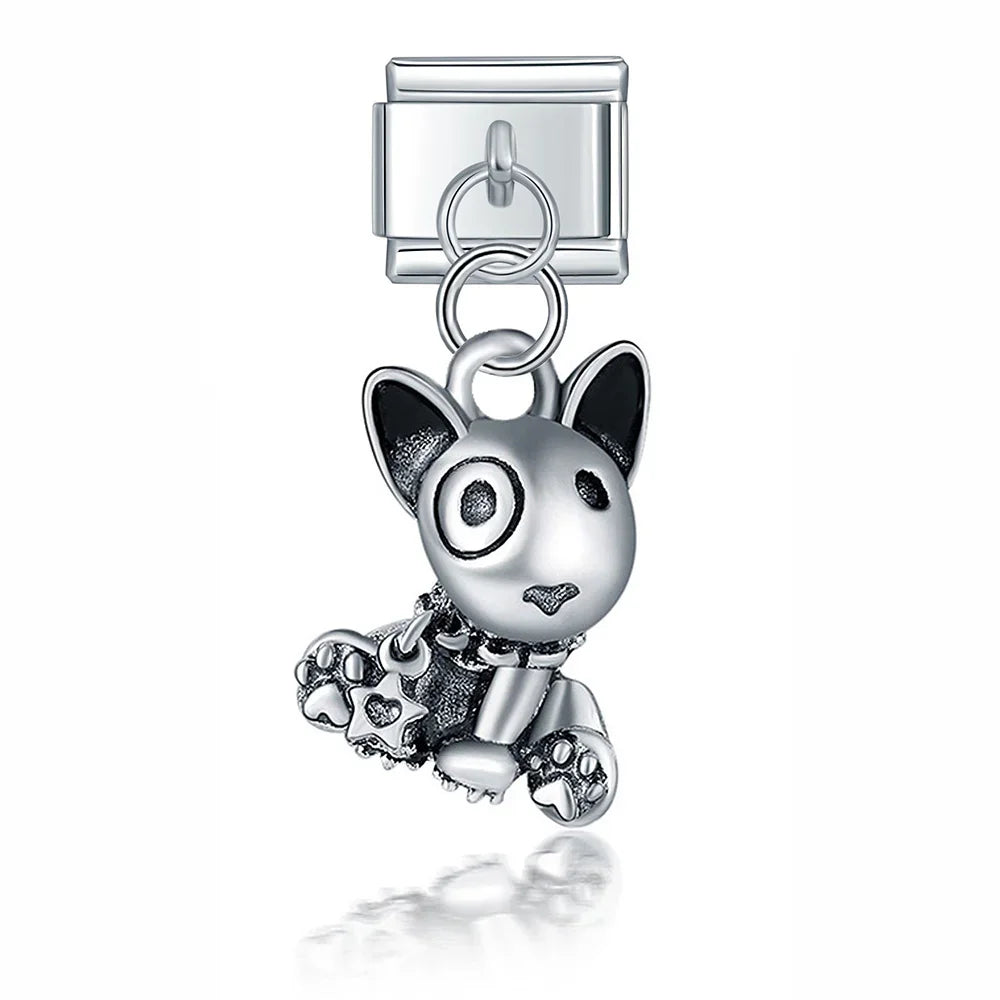 New Original Daisy Dog Cow Elephant Peacock Italian Links Charm Fit 9Mm Bracelet Stainless Steel Jewelry Making DJ281