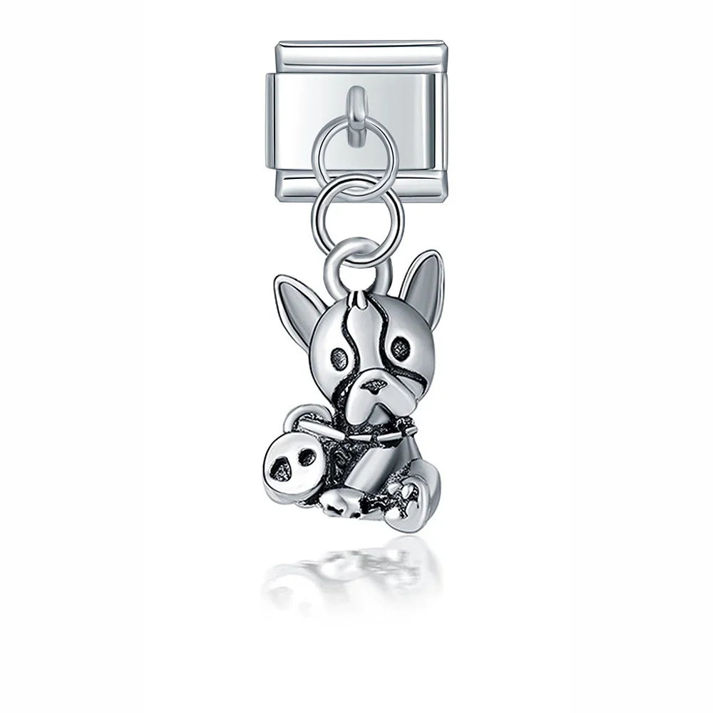 New Original Daisy Dog Cow Elephant Peacock Italian Links Charm Fit 9Mm Bracelet Stainless Steel Jewelry Making DJ281