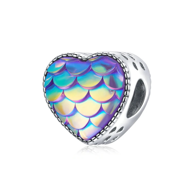 925 Sterling Silver Dream Ocean Series Shell Heart Charm
