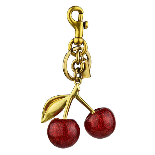 Sweet Red Cherry Keychain Cherry Bag Charm Cute Cherry Charm Pendant for Handbag Birthday Key Rings Jewels for Girl Gifts