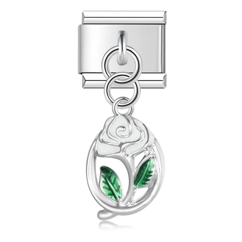 New Original Daisy Dog Cow Elephant Peacock Italian Links Charm Fit 9Mm Bracelet Stainless Steel Jewelry Making DJ281