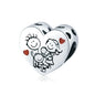 Silver Charm Collection 925 Sterling Silver Dazzling CZ Beads Fit Bracelets & Bangles Jewelry