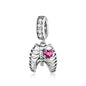 Love 925 Sterling Silver Charm Only You Love Charm Heart Shape Metal Bead for Bracelet Women DIY Fashion Jewelry BSC497