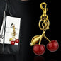 Sweet Red Cherry Keychain Cherry Bag Charm Cute Cherry Charm Pendant for Handbag Birthday Key Rings Jewels for Girl Gifts