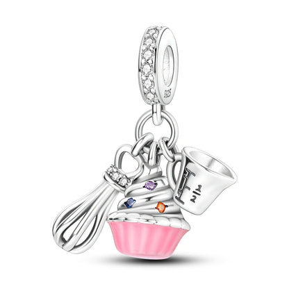 Pink Series Charms 925 Silver Perfume Butterfly Charm Beads Pendent Dangle Fit Original Bangle Charm Bracelet DIY Women Jewelry