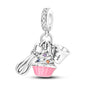 Pink Series Charms 925 Silver Perfume Butterfly Charm Beads Pendent Dangle Fit Original Bangle Charm Bracelet DIY Women Jewelry