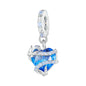 925 Sterling Silver Heart-Shape Charm Beads Fit Original Charm Bracelet Inlaid Zircon Colorful Pendants DIY Accessories