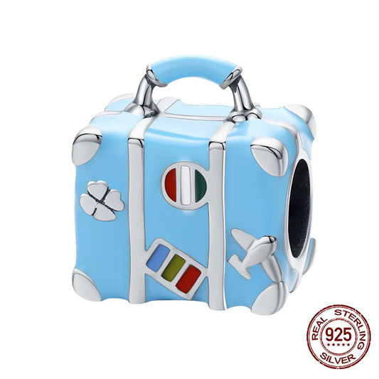 925 Sterling Silver Fashion Travel - Blue Travel Bag