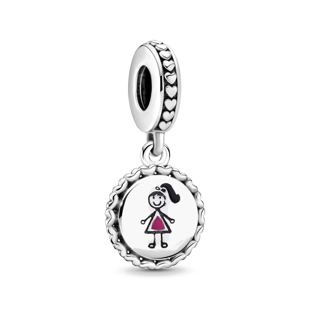 New 925 Sterling Silver Best Friend Soul Companion Dangle Charm Diy Fit Original Pendant Charm Bracelet Women Fashion Jewelry