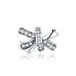 925 Sterling Silver Clear 5A Crystal Collection Family Heart Cross Charm Beads Fit for Charm Bracelet & Necklace Pendant