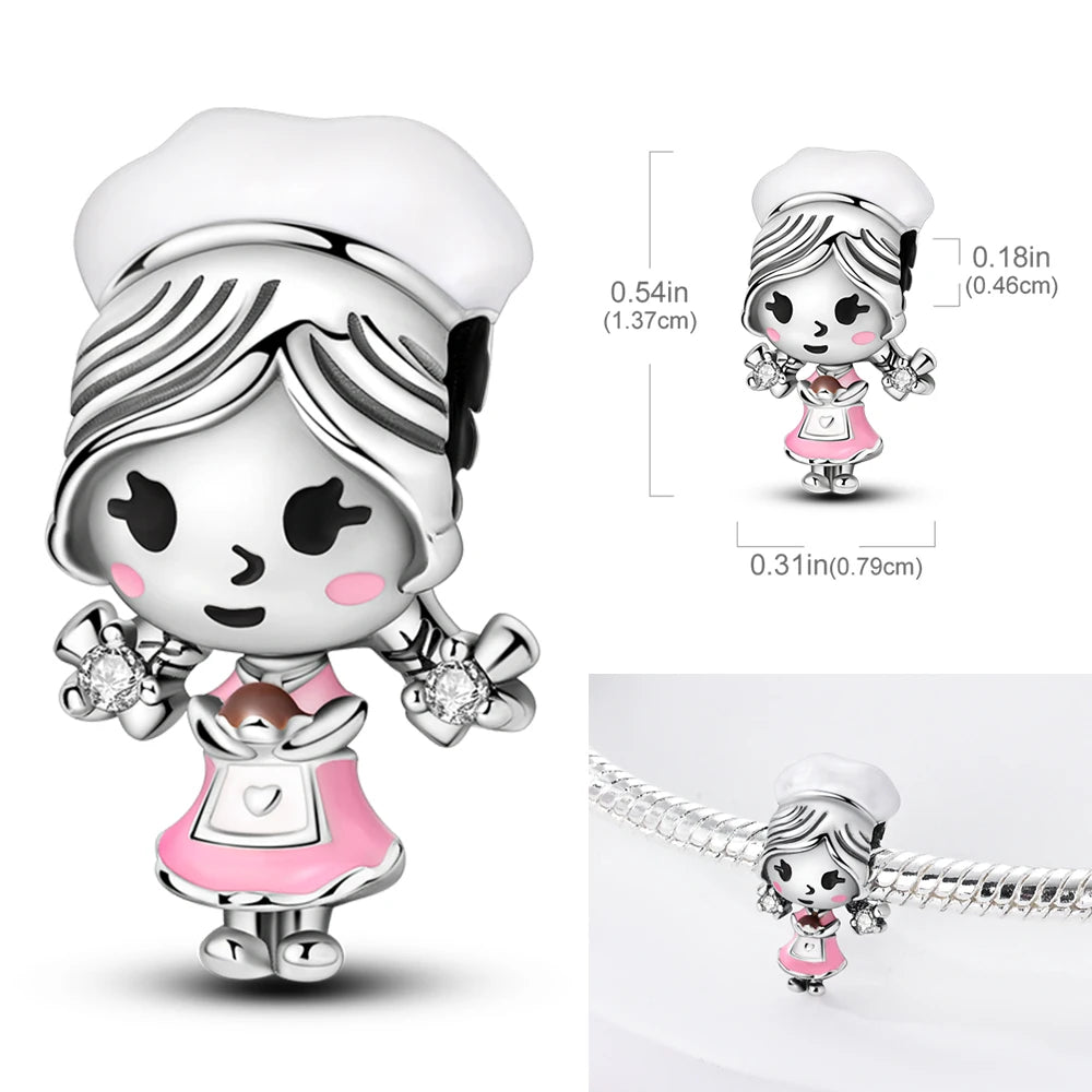 Pink Series Charms 925 Silver Perfume Butterfly Charm Beads Pendent Dangle Fit Original Bangle Charm Bracelet DIY Women Jewelry