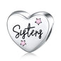 DALARAN Heart Shape Love Sterling Silver Charm 925 Friendship Sisters Bead Fits Original Charm Bracelet DIY Jewelry