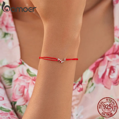 925 Sterling Silver Red Enamel Fish Pendant Lucky Koi Dangle Charm Originaal for Women Bracelet Necklace DIY Fine Jewelry
