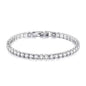 S925 Sterling Silver Bracelet Zirconia Tennis Ball Women Fashion Simple Engagement Wedding Charm Jewelry 4Mm 16-20Cm