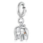 925 Sterling Silver Elephant Series Charm - Contemporary
