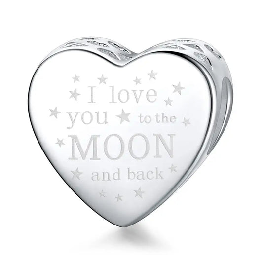 DALARAN Heart Shape Love Sterling Silver Charm 925 Friendship Sisters Bead Fits Original Charm Bracelet DIY Jewelry
