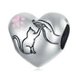925 Sterling Silver Heart-Shape Charm Beads Fit Original Charm Bracelet Inlaid Zircon Colorful Pendants DIY Accessories