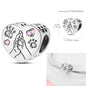Pink Series Charms 925 Silver Perfume Butterfly Charm Beads Pendent Dangle Fit Original Bangle Charm Bracelet DIY Women Jewelry