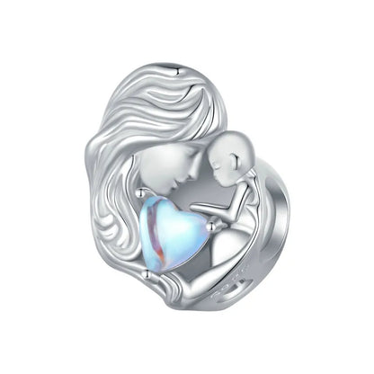 925 Sterling Silver Heart-Shape Charm Beads Fit Original Charm Bracelet Inlaid Zircon Colorful Pendants DIY Accessories