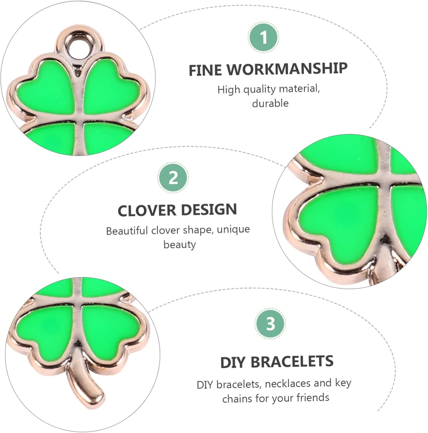 50 Pcs Accessories Pendant Jewelry DIY Jewelry Pendant Phone Pendant Patricks Day Jewelry Prendant