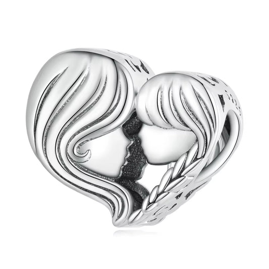 925 Sterling Silver Mother & Daughter Love Charm