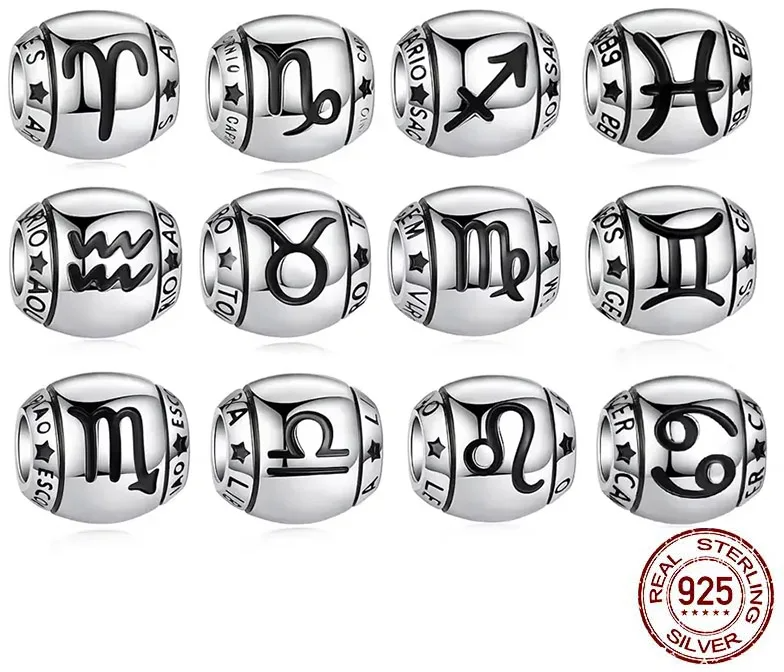 925 Sterling Silver Original Zodiac Charms - Aquarius