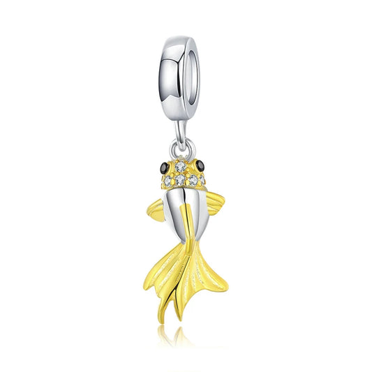 925 Sterling Silver Red Enamel Fish Pendant Lucky Koi Dangle Charm Originaal for Women Bracelet Necklace DIY Fine Jewelry