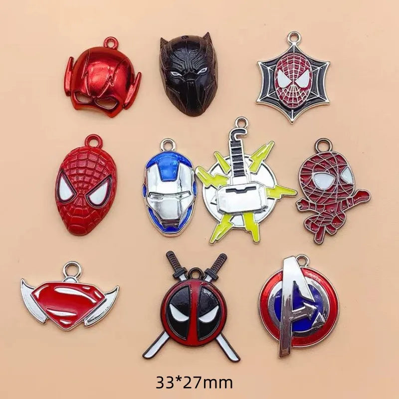 10PCS Cartoon Cartoon Character Charm Jewelry Enamel Necklace Earrings Pendant Diy Necklace Bracelet Charm