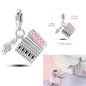 Pink Series Charms 925 Silver Perfume Butterfly Charm Beads Pendent Dangle Fit Original Bangle Charm Bracelet DIY Women Jewelry