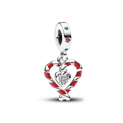 Valentine'S Day Red Christmas Apple Gift Dangle Charms Beads 925 Sterling Silver Fit Original Heart Bracelet Women Jewelry