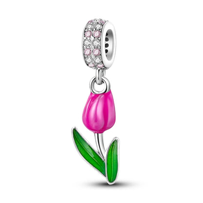 Pink Series Charms 925 Silver Perfume Butterfly Charm Beads Pendent Dangle Fit Original Bangle Charm Bracelet DIY Women Jewelry