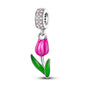 Pink Series Charms 925 Silver Perfume Butterfly Charm Beads Pendent Dangle Fit Original Bangle Charm Bracelet DIY Women Jewelry