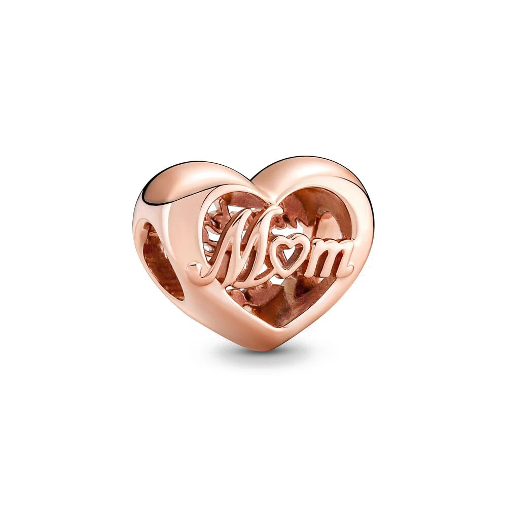 Infinity Love Mother Daughter Mum Heart Charms for Original 925 Charms Bracelet Silver Charm Bead for Mother'S Day Gift Jewelry