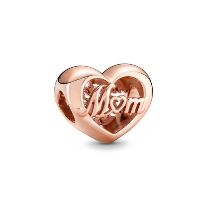 Infinity Love Mother Daughter Mum Heart Charms for Original 925 Charms Bracelet Silver Charm Bead for Mother'S Day Gift Jewelry