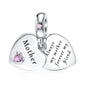 DALARAN Heart Shape Love Sterling Silver Charm 925 Friendship Sisters Bead Fits Original Charm Bracelet DIY Jewelry