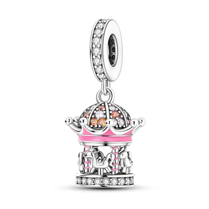 Pink Series Charms 925 Silver Perfume Butterfly Charm Beads Pendent Dangle Fit Original Bangle Charm Bracelet DIY Women Jewelry