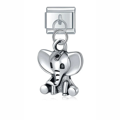 New Original Daisy Dog Cow Elephant Peacock Italian Links Charm Fit 9Mm Bracelet Stainless Steel Jewelry Making DJ281