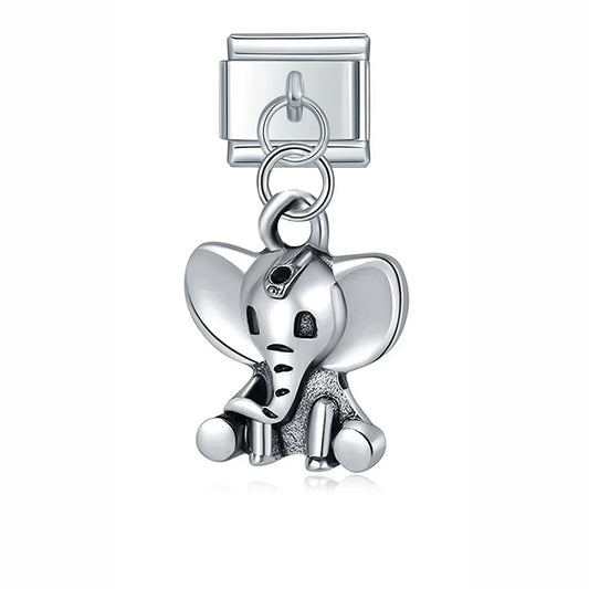 New Original Daisy Dog Cow Elephant Peacock Italian Links Charm Fit 9Mm Bracelet Stainless Steel Jewelry Making DJ281