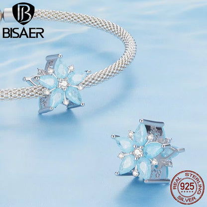 925 Sterling Silver Glacier Charm - Snowflake