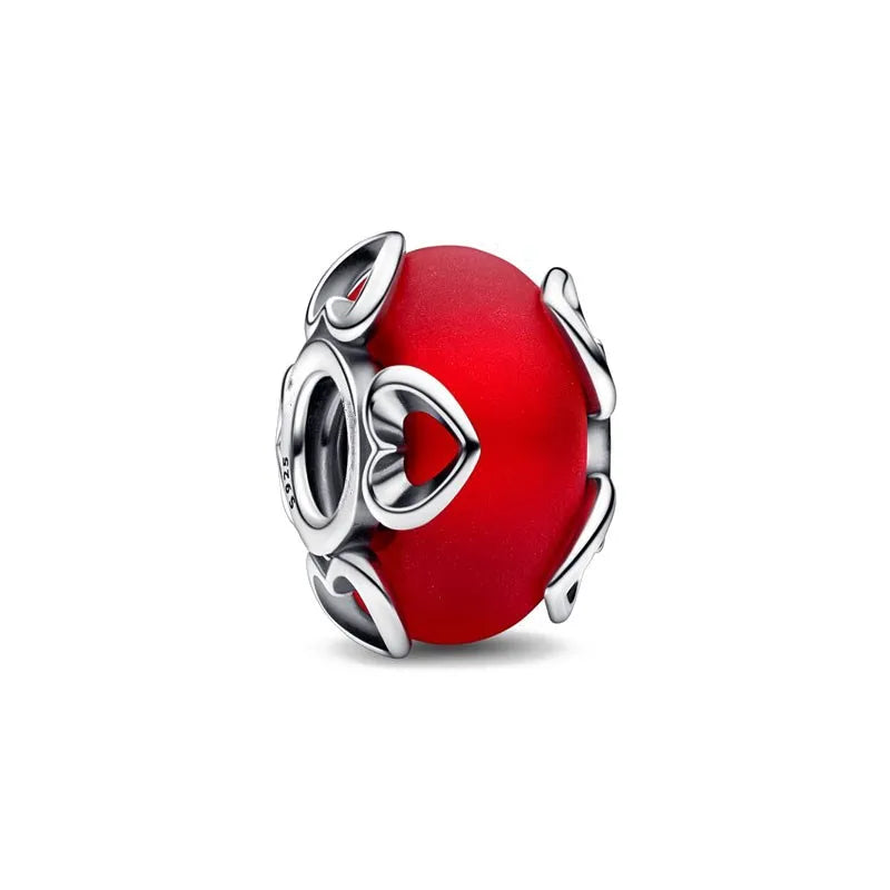 Valentine'S Day Red Christmas Apple Gift Dangle Charms Beads 925 Sterling Silver Fit Original Heart Bracelet Women Jewelry