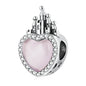 925 Sterling Silver Heart-Shape Charm Beads Fit Original Charm Bracelet Inlaid Zircon Colorful Pendants DIY Accessories