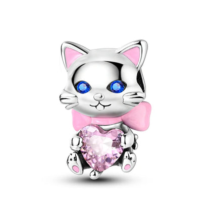 Pink Series Charms 925 Silver Perfume Butterfly Charm Beads Pendent Dangle Fit Original Bangle Charm Bracelet DIY Women Jewelry