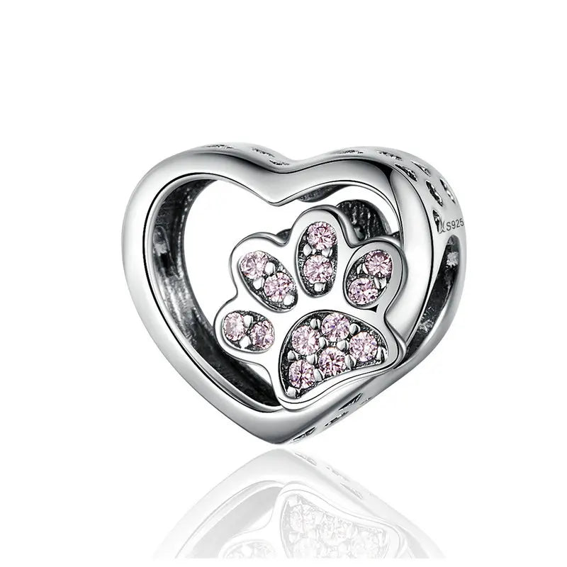 925 Silver Charm Collection 925 Sterling Silver Dazzling CZ Beads Fit Bracelets & Bangles Fine Jewelry BSC039