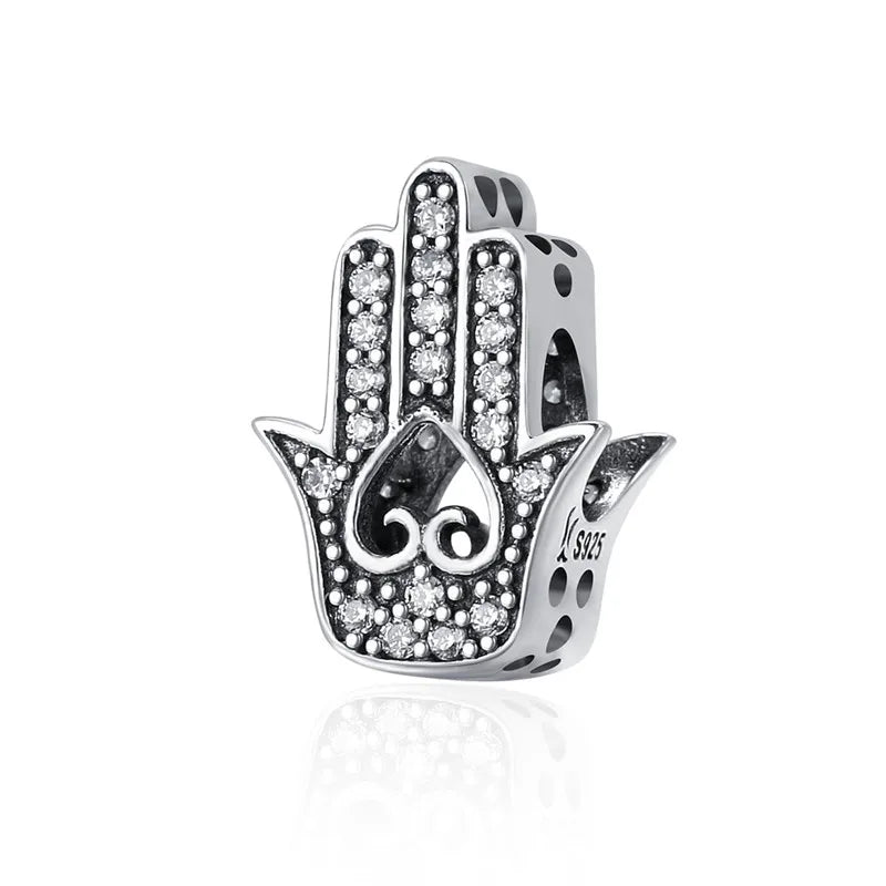 925 Silver Charm Collection 925 Sterling Silver Dazzling CZ Beads Fit Bracelets & Bangles Fine Jewelry BSC039