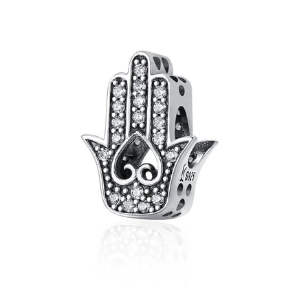 925 Silver Charm Collection 925 Sterling Silver Dazzling CZ Beads Fit Bracelets & Bangles Fine Jewelry BSC039