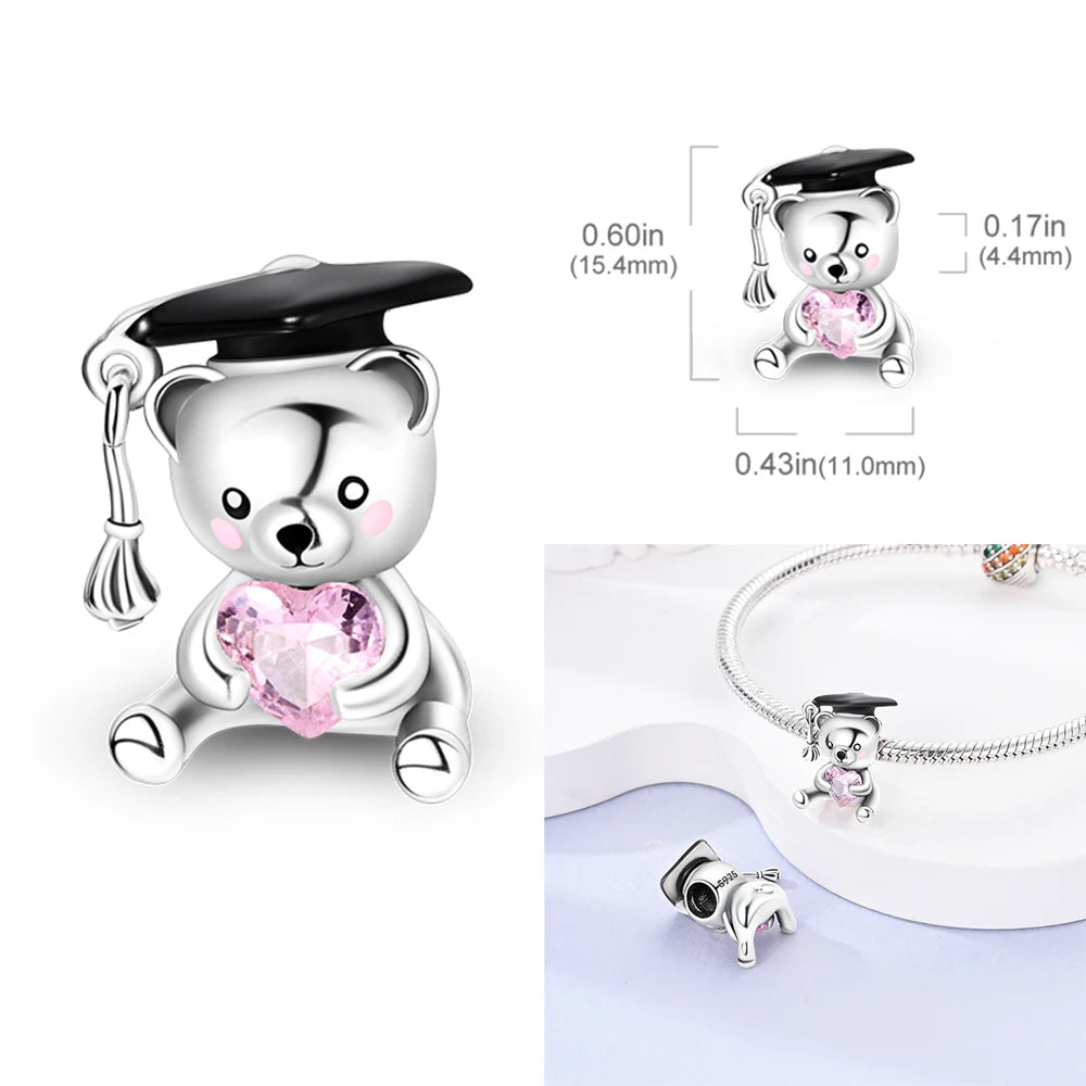 Pink Series Charms 925 Silver Perfume Butterfly Charm Beads Pendent Dangle Fit Original Bangle Charm Bracelet DIY Women Jewelry