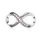 925 Sterling Silver Clear 5A Crystal Collection Family Heart Cross Charm Beads Fit for Charm Bracelet & Necklace Pendant