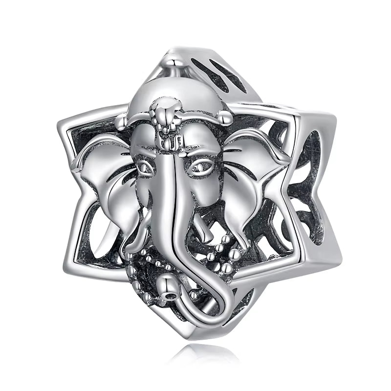 925 Sterling Silver Elephant Series Charm - Shatkona